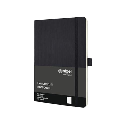 Image of SIGEL CO309 Premium Notebook dotted, A5, softcover, Black - Conceptum