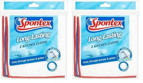 Image of Spontex Long Lasting Kitchen Cloths, Pack of 4