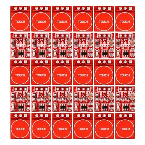 Image of Gebildet 30PCS TTP223 Touch Button Module, Capacitive Switch Sensor with Self-Lock & Momentary Modes, High/Low Level Output (2.5V-5.5V, 15x11mm)