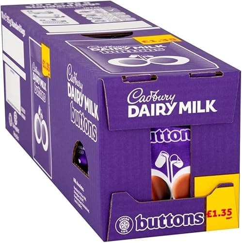 Image of Dairy Milk Buttons Milk Chocolate Full Box, 10 x 85g - Perfect for Sharing, Gift, School, Office