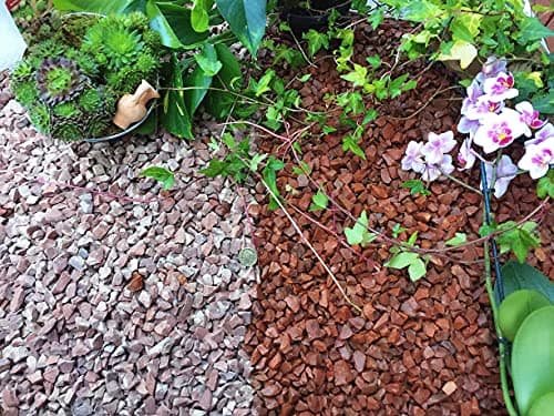 Image of 5KG Gravel Chippings Stone Slate Deter Weed Garden Patio Pathway Plant Topping - Red Granite (10-14mm)