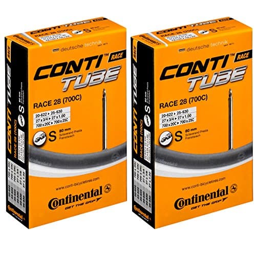 Image of Continental Race 28 700 x 20-25c Inner Tubes - Long Presta 80mm Valve (Pack of 2), Black