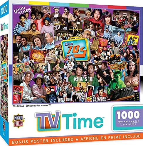 Image of MasterPieces TV Time Puzzles Collection - 70s Shows 1000 Piece Jigsaw Puzzle