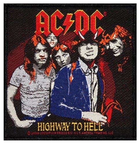 Image of AC/DC ACDC Highway To Hell Album Art Hard Rock Music Woven Sew On Applique Patch by Cool-Patches