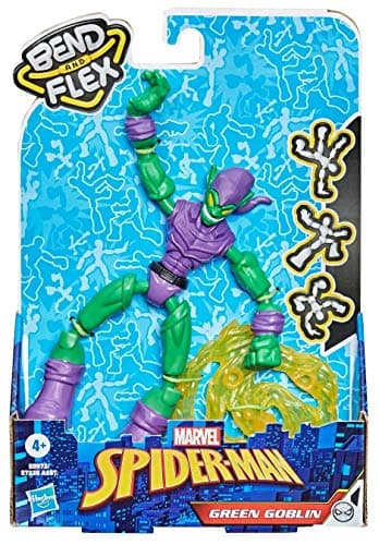 Image of Hasbro Marvel Spider-Man Bend and Flex Green Goblin Action Figure, 6-Inch Flexible Figure, Includes Blast Accessories Ages 4 And Up, E8973