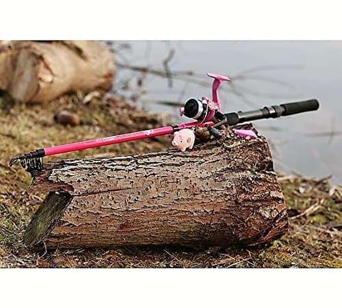 Image of FLADEN Matt Hayes Adventure (1.8m/6ft) KIDS PIGGSY Fish4Fun Pink Telescopic Rod/Matching Reel/Line Spinning Lure And Training Weight/Guide Book Fishing Combo - Ideal Set For Young Kids [99-7590898]