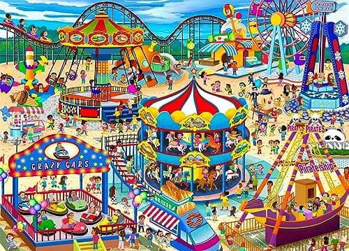 Image of Amusement Park Jigsaw Puzzles for Adults 1000 Piece Theme Park Jigsaws 1000 Pieces for Adults Gifts