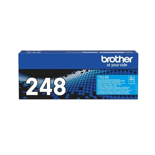 Image of Brother TN-248C Toner Cartridge, Cyan, Single Pack, Standard Yield, Includes 1 x Toner Cartridge, Genuine Supplies