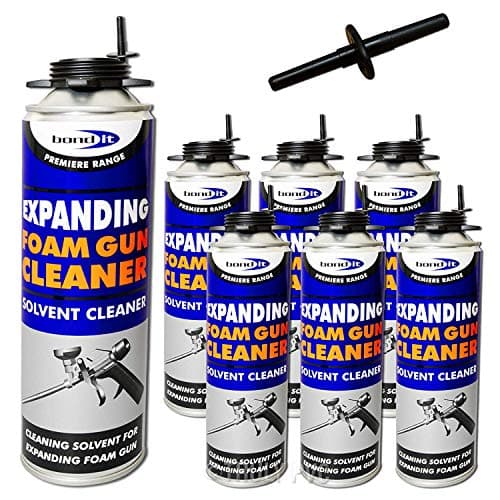 Image of 6 x 500ml Expanding Foam Gun Cleaner Professional Can Solvent Cleaning /Remover