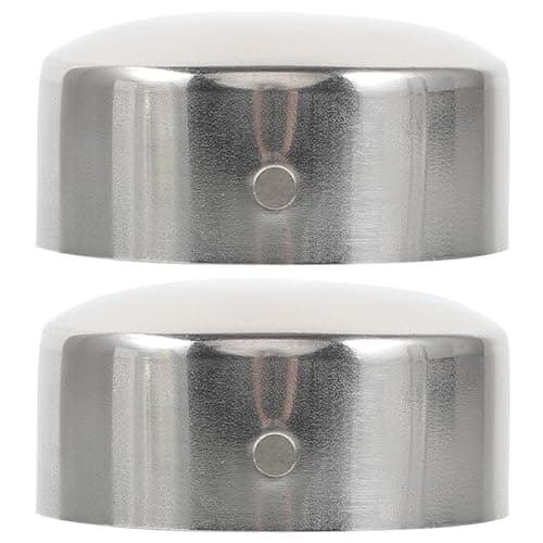 Image of Angoily 2 Pcs 45mm Stainless Steel Handrail End Caps Tube Plugs Protective Fittings for Stair Railings Decorative Metal Tubing Accessories for Round Holes