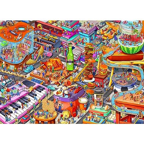 Image of Jigsaw Puzzles for Adults 1000 Piece Jigsaw Puzzles for Adult,JigsawPuzzle 1000 Pieces for Adults Challenging Puzzle Games-Little People's World Party