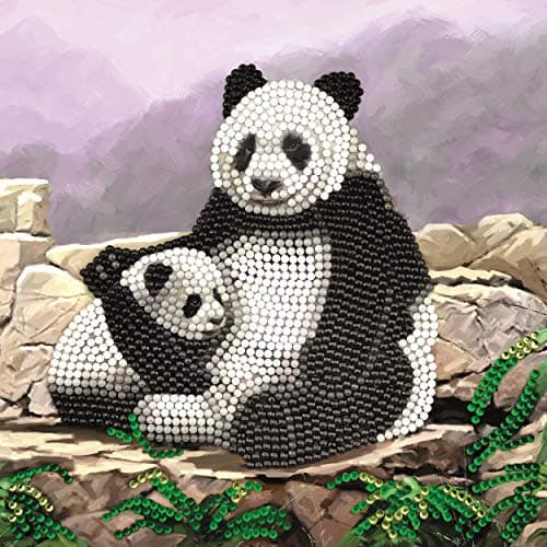 Image of STC Stores/Craft Buddy DIY Crystal Diamond Painting Birthday Greeting Card Kit (Panda)
