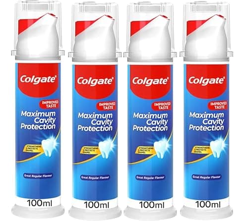 Image of Colgate Maximum Cavity Protection 100ml Toothpaste Pump Pack of 4.