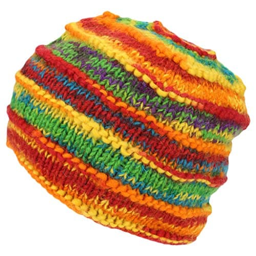 Image of Loud Hats Rainbow Wool Knit Space Dye Beanie Hat Ribbed