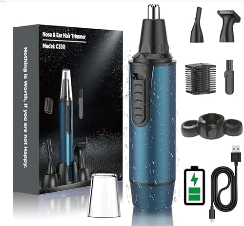 Image of Nose Hair Trimmer for Men 2026 Painless Noses Trimmer Rechargeable Nasal Hair Trimmers for Men,Professional Nose Hair Trimmer with IPX7 Waterproof,Dual Edge Blades for Easy Cleansing