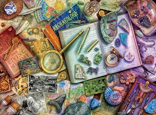 Image of Ravensburger Aimee Stewart The Archaeologist’s Desk 500 Piece Jigsaw Puzzle for Adults and Kids Age 10 Years Up