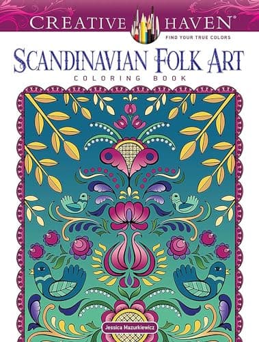 Image of Creative Haven Scandinavian Folk Art Coloring Book