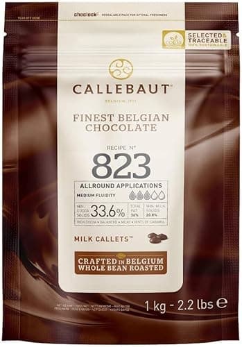 Image of Callebaut 823 Finest Belgian Milk Chocolate Couverture Callets 33.6% Cocoa 1kg