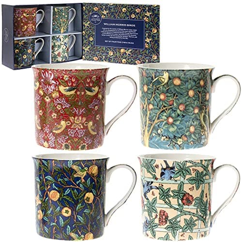 Image of Ceramic Mug | William Morris | Set of 4-12x8x9 cm
