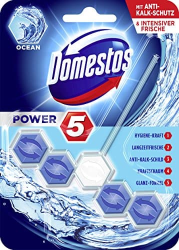 Image of Domestos Power 5 Ocean Toilet Rim Blocks, Pack of 9