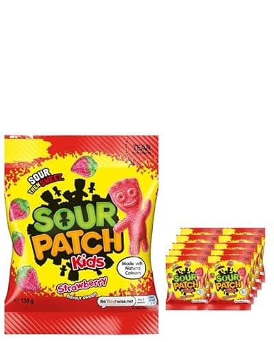 Image of Sour Patch Kids Strawberry Sweets Bag Multipack, 10 x 130 g