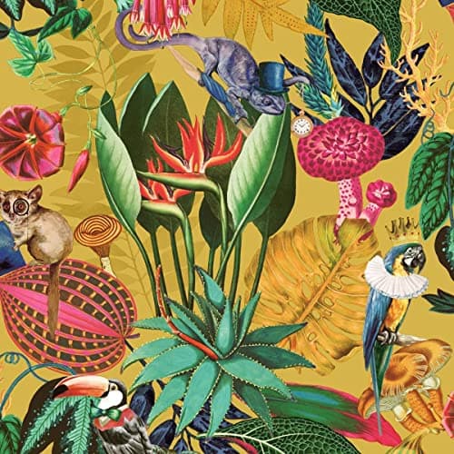 Image of Wonderland Tropical Wallpaper Ochre Holden 91190