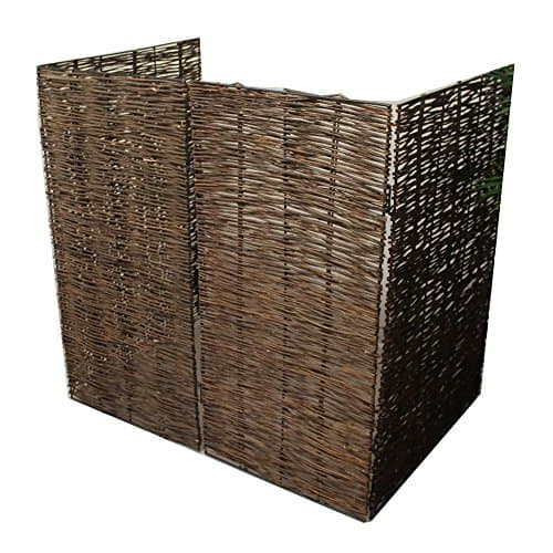 Image of Selections Double Willow Wheelie Bin Screen 2 Bin Hideaway Garden Driveway Tidy