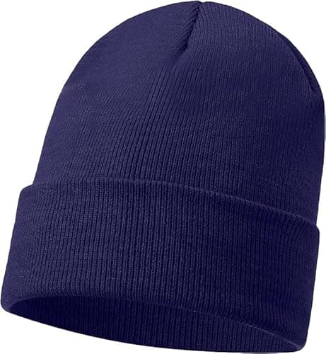 Image of COSHAL® Womens Beanie Knitted Hat Classic Cuffed Beanie - Soft Warm and Stylish Hat Thermal Wooly Skull Cap Winter Hat for Women Ladies Skull Cap Navy