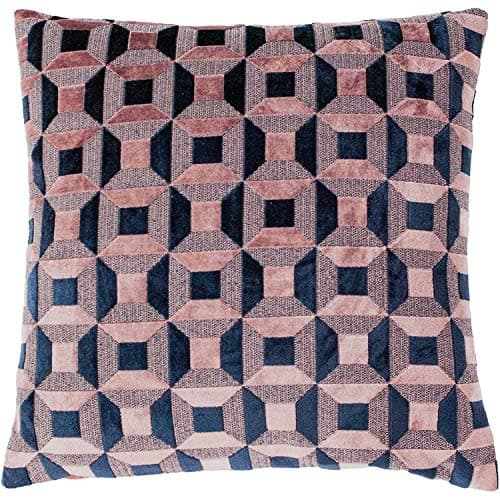Image of Paoletti Empire Cushion Cover, Blush/Navy, 45 x 45 cm