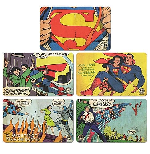Image of Logoshirt® DC Comics I Superman I Rescuer in Emergency I Breakfast Board I Chopping Board I 23x14cm I Set of 5 I Dishwasher Safe & Heat Resistant I Licensed