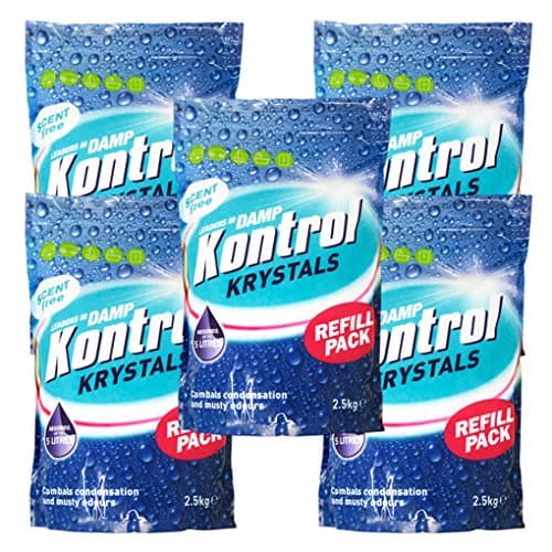Image of 5 x Kontrol Damp Krystals 2.5Kilo Refill Bag No Scent Damp Moisture Trap (Scent Free)