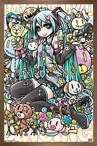 Image of Trends International Hatsune Miku - Toys Wall Poster, 14.725" x 22.375", Bronze Framed Version
