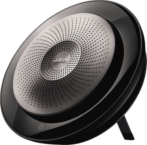 Image of Jabra Speak 710 Speaker Phone - Microsoft Certified Portable Conference Speaker with Bluetooth Adapter and USB - Connect with Laptops, Smartphones and Tablets, Black (Renewed)