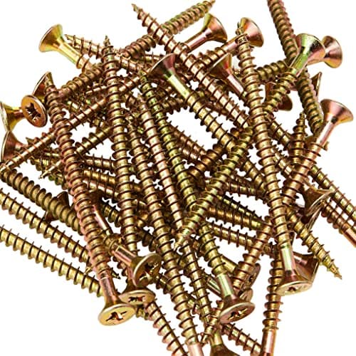 Image of ForgeFix Multi-Purpose Single Thread Screws | 5.0 x 75mm | Zinc Yellow Passivated | Box 100