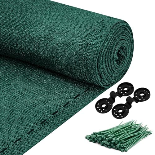 Image of SG Traders Privacy Netting 1.8m x 20m - Garden Privacy Screen 150 GSM, HDPE Outdoor 90% Shading Net, UV-Resistant Tear Resistant Windbreak Fencing with Holes and Cable Ties, Easy to Install (Green)