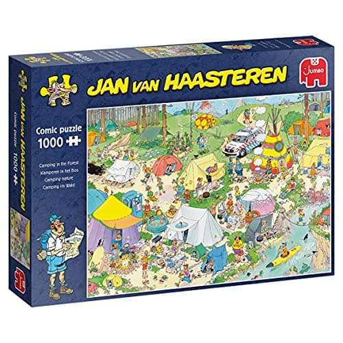 Image of Jumbo, Jan Van Haasteren - Camping in the Forest, Jigsaw Puzzles for Adults, 1,000 piece