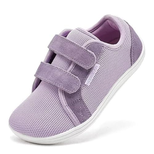 Image of HOBIBEAR Kids Wide Barefoot Shoes for Boys Girls Outdoor Trail Running Minimalist Walking Shoes(Light Purple,10 UK Child)