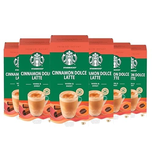Image of Starbucks Cinnamon Dolce Latte x5 Premium Instant Coffee Pack of 6 (Total 30 Sachets) Warm & Sweet Flavor