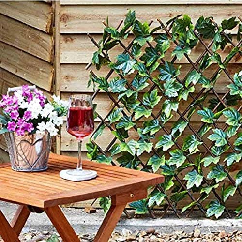 Image of Garden Mile Maple Leaf Screening Panel Fence Privacy Screen for Garden Artificial Trellis Living Wall Panel Topiary Expandable Trellis Privacy Fence Screening 180 x 90cm
