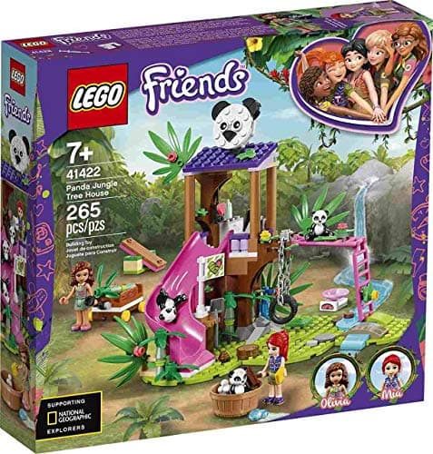 Image of LEGO Friends Panda Jungle Tree House 41422 Building Toy; Includes 3 Panda Minifigures for KidsWho Love Wildlife Animals Friends Mia and Olivia, New 2020 (265 Pieces)