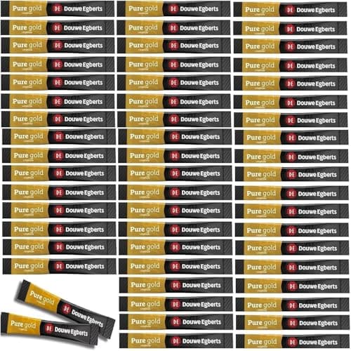 Image of Douwe Egberts Pure Gold Instant Coffee Sticks – 50 x 1.5g Sachets – Smooth & Rich Instant Coffee – Ideal for Office, Hotels, Travel and On-the-Go