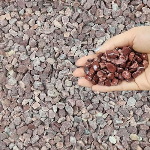 Image of FANTIAN 10 lbs Red Pebbles for Plants, 6-9 mm Pea Gravel Stones. Decorative Rocks for Succulent, Landscaping, Vase, Terrarium, Aquarium, Potted Top Dressing and Outdoor Garden