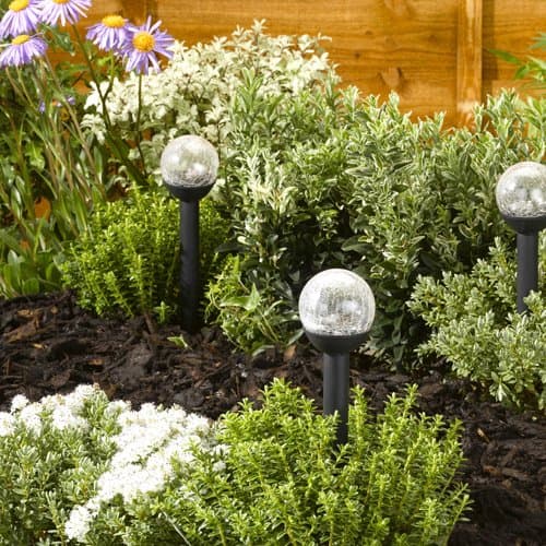 Image of Smart Solar Crystal Globe Stake Light 6 Pack.