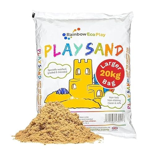 Image of Rainbow Eco Play Sand - 20kg Natural, Non-Toxic Sand for Kids - Sandpit, Building, Sensory Play