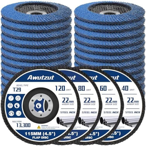 Image of Flap Discs 115mm for Angle Grinder Sanding Disc 40/60/80/120 Grit T29 Abrasive Wheels & Discs (24PCS)