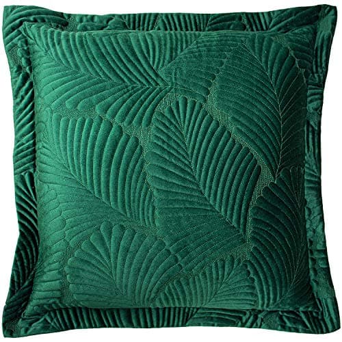Image of Paoletti Palmeria Cushion Cover, Emerald, 60 x 60cm