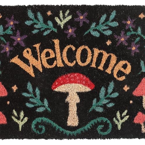 Image of Something Different Wholesale Mystical Mushroom Welcome Doormat from the Dark Forest Range - Woodland Gifts - Indoor Doormat