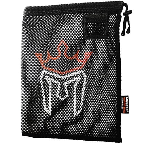 Image of Meister WRAP Bag for Washing MMA & Boxing Hand Wraps - Drawstring Mesh Large, Black
