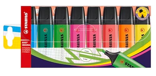 Image of STABILO BOSS ORIGINAL - Highlighter - Pack of 8 - Assorted Colours