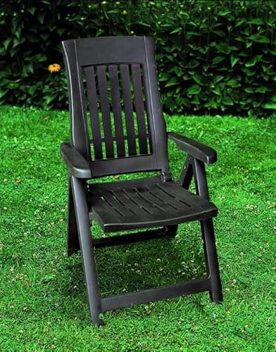 Image of URBN GARDEN Adjustable Back Outdoor Foldable Plastic Garden Chair Patio Furniture Camping Picnic Beach Chair Foldable Chair
